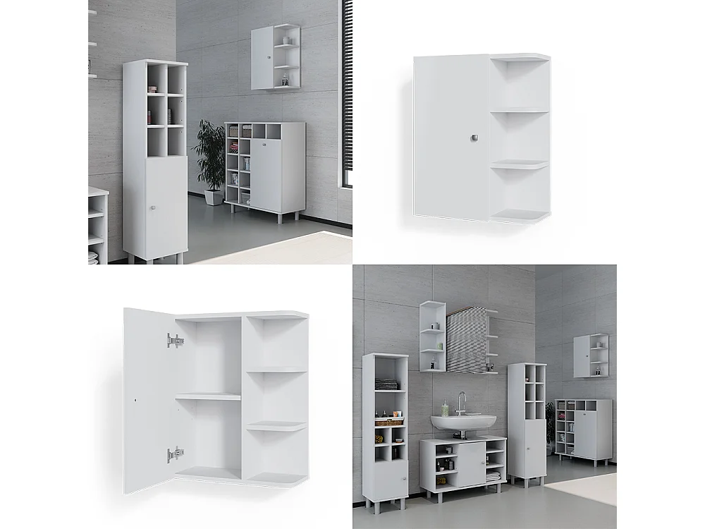 Armario de baño blanco 47.2x20.8x59.2 fynn