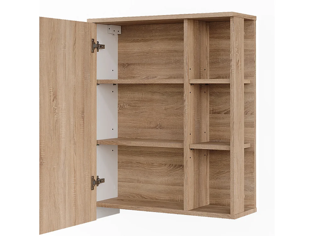 Armoire de toilette sonoma/blanc 60x20x75 karen