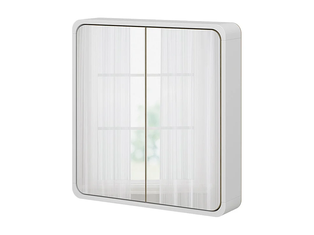 armoire de toilette blanc/chêne 60x12x60 arla