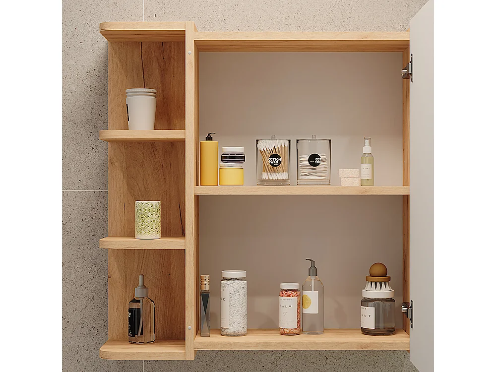 armoire de toilette chêne de force doré 62x20.8x64 fynn