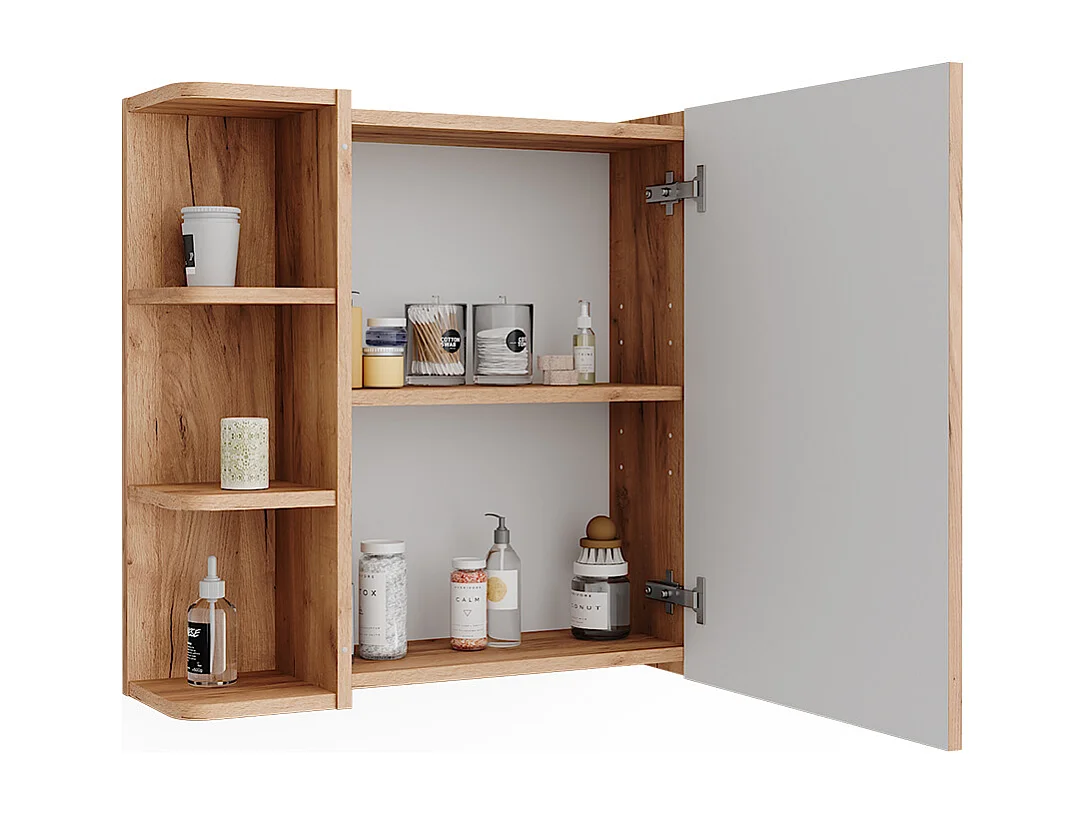 armoire de toilette chêne de force doré 62x20.8x64 fynn