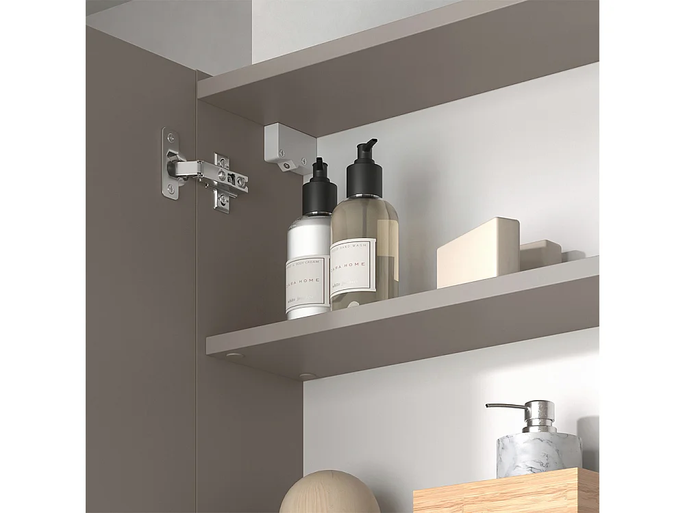 Armoire de toilette cachemire 80x18x75 edelin