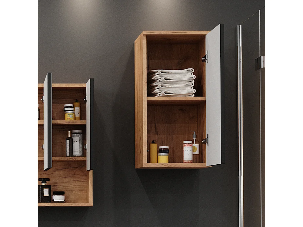 Armoire murale anthracite à pois 30x24x59 irma