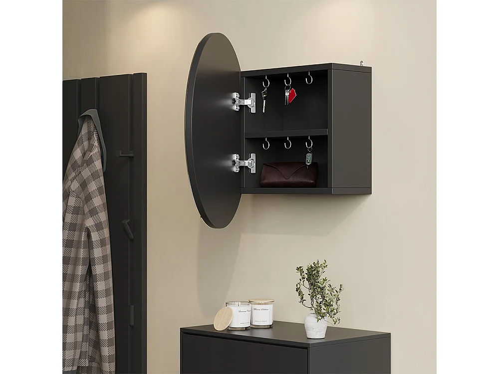 Armoire de toilette anthracite 50x17.4x50 loki
