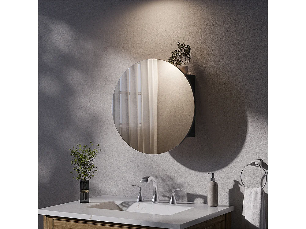 Armoire de toilette anthracite 50x17.4x50 loki