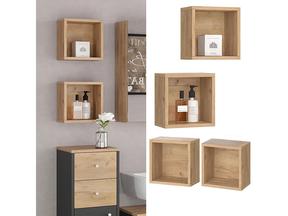 Armoire murale chêne de force doré 25x15x25 senyo