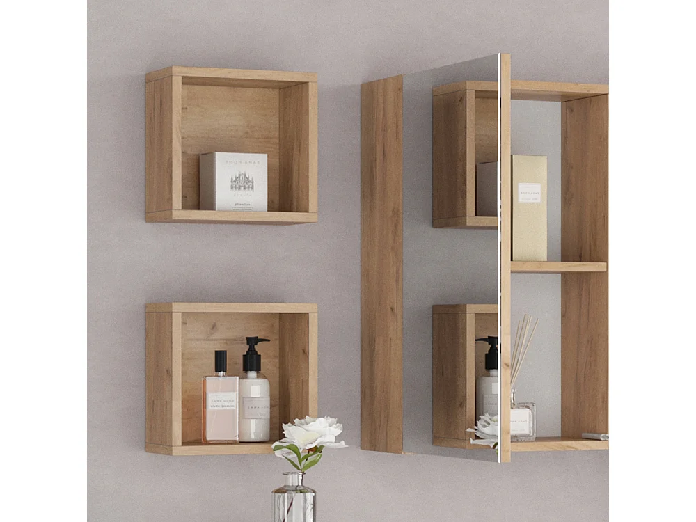 Armoire murale chêne de force doré 25x15x25 senyo