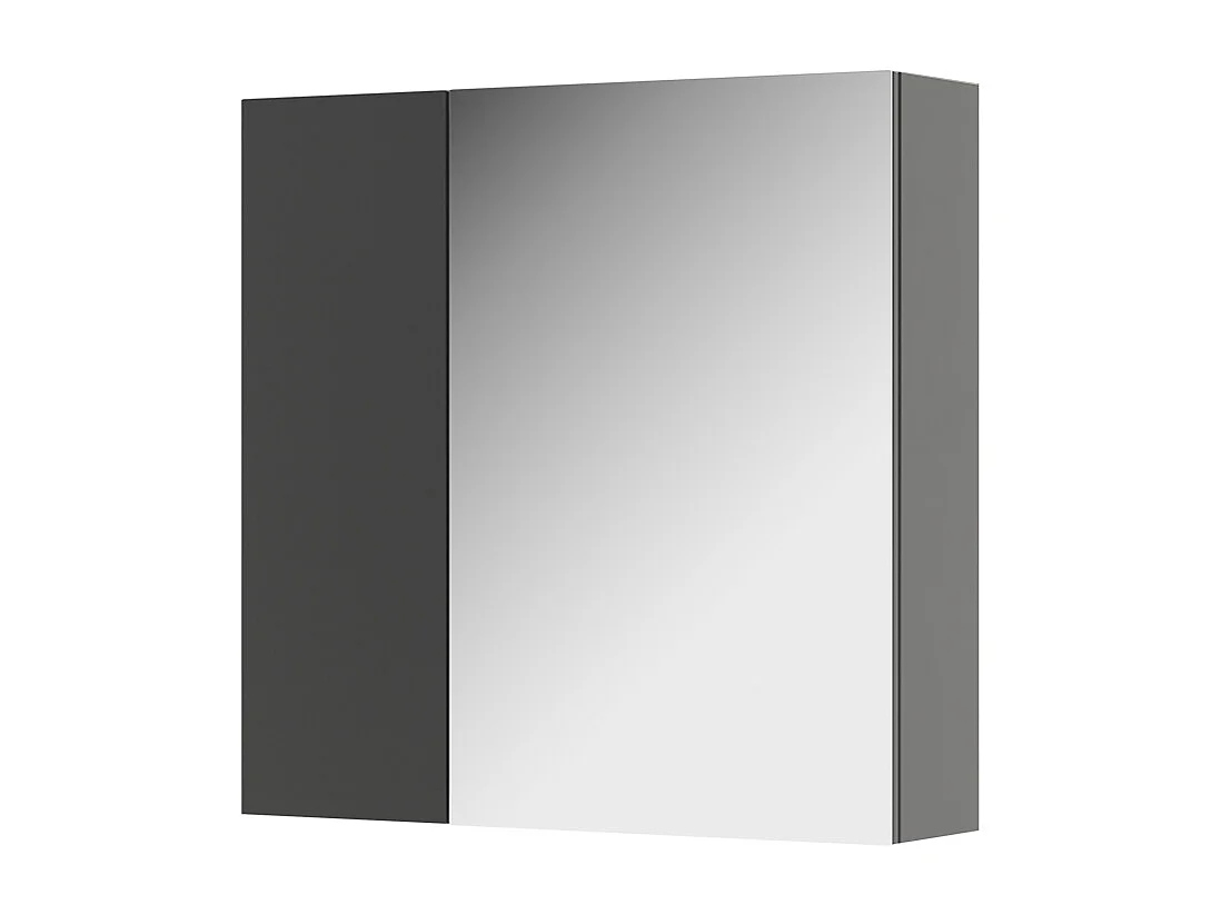 Armoire de toilette anthracite 60x16.4x59.2 leopold