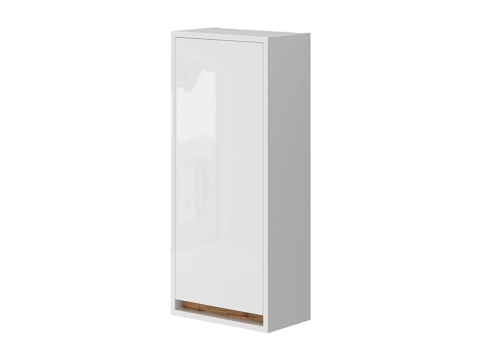 Armoire de blanc brillant/chêne doré 81.6x20x35 detmold