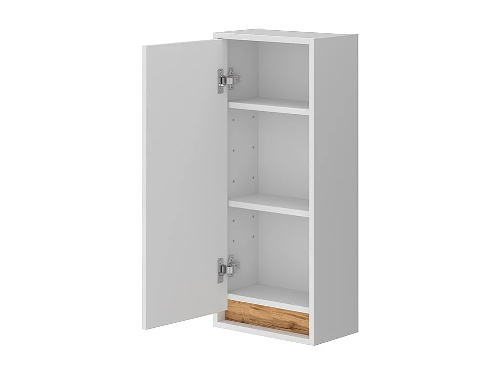 Armoire de blanc brillant/chêne doré 81.6x20x35 detmold