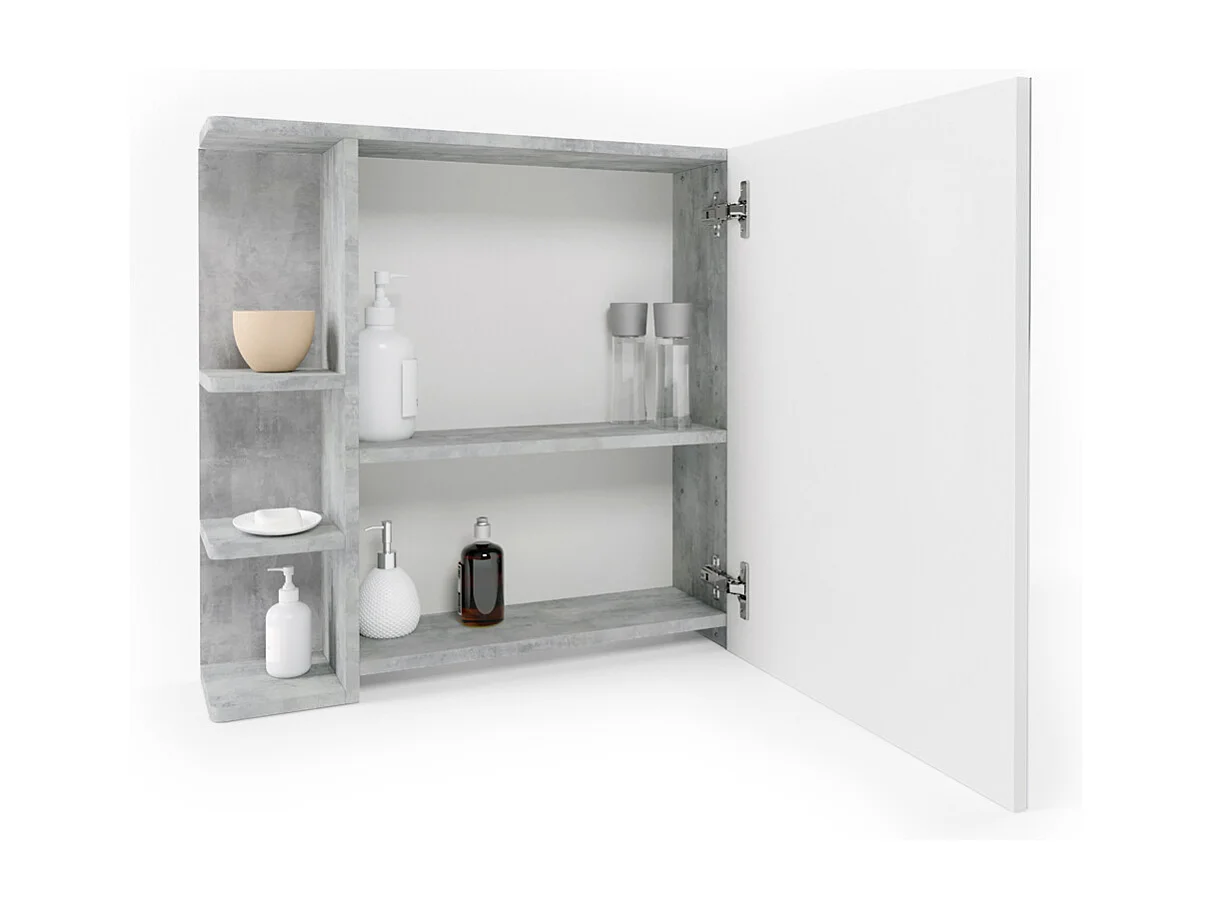 Armoire de toilette béton 79.6x21.2x64 fynn