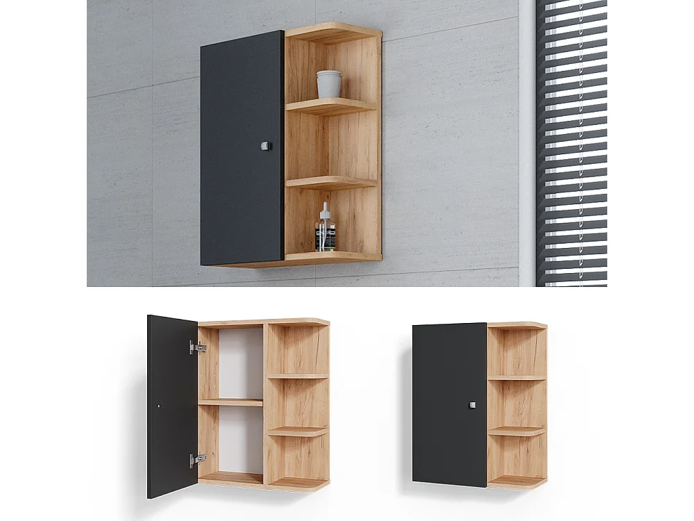 Armoire murale anthracite 47.2x20.8x59.2 fynn