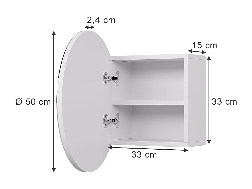 Armoire de toilette blanc 50x17.4x50 loki