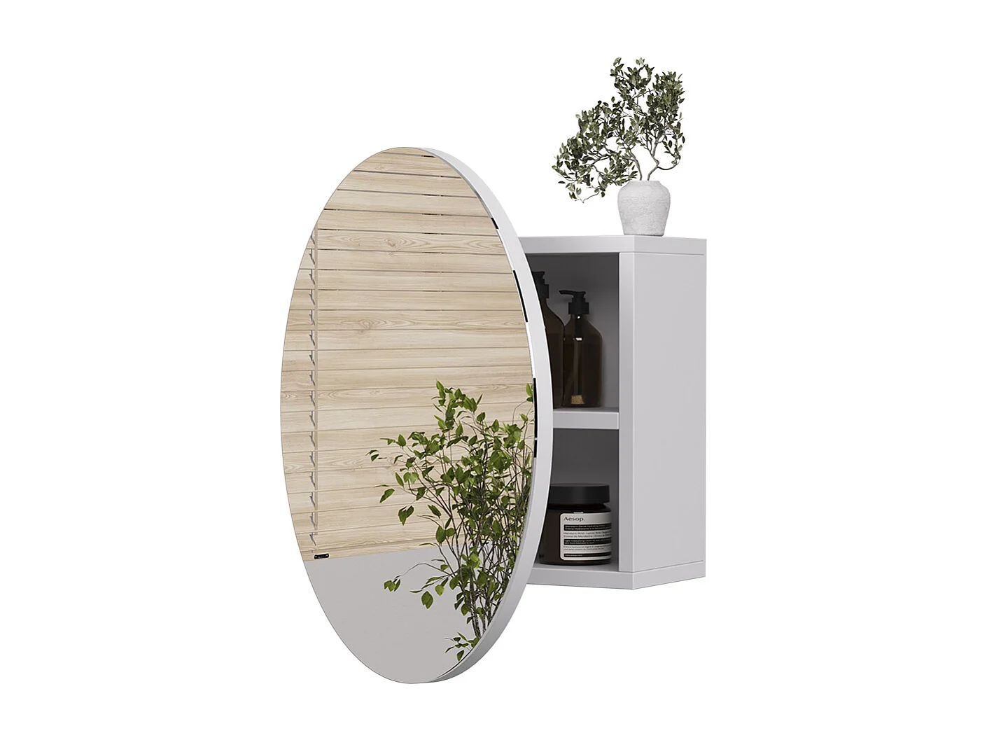 Armoire de toilette blanc 50x17.4x50 loki