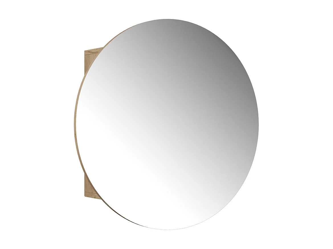 Armario con espejo para baño roble dorado 70x17.4x70 loki