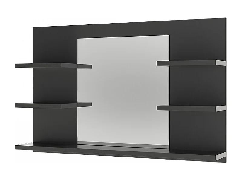 Armario con espejo para baño antracita 78x13.6x50 wilbur