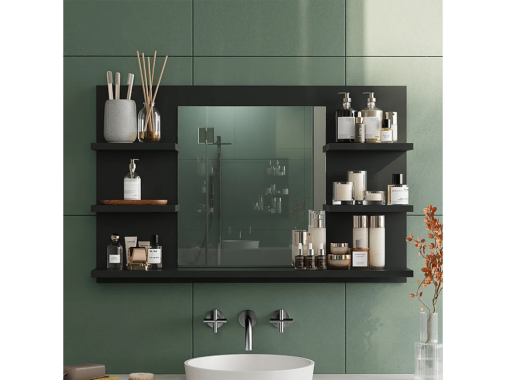 Armoire de toilette anthracite 78x13.6x50 wilbur