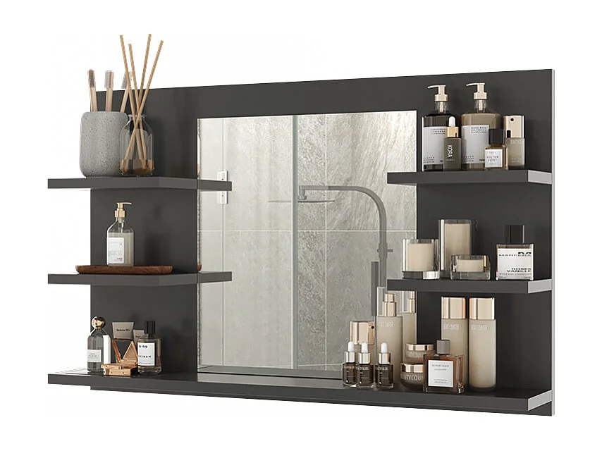 Armoire de toilette anthracite 78x13.6x50 wilbur