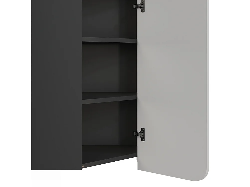 Armoire suspendue dangle anthracite/blanc 60x42.4x75 karen