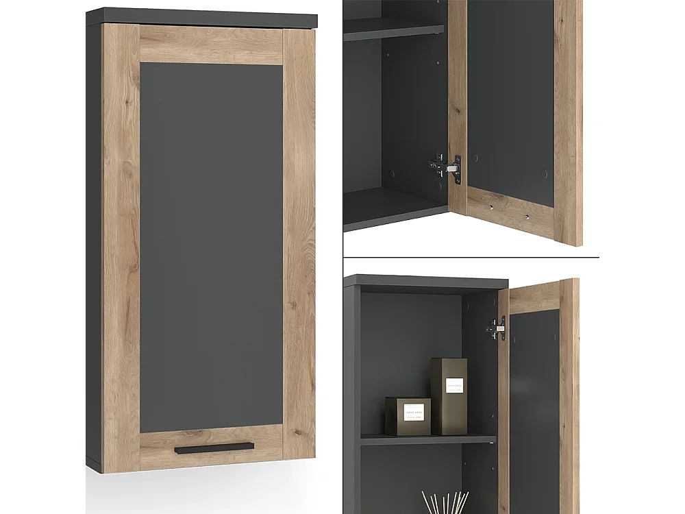 Mueble de baño antracita 40.3x27.9x79.6 niko