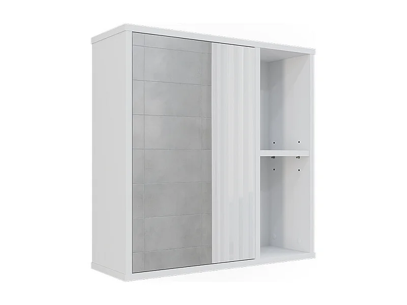 Armoire de toilette blanc 60x20x60 leano