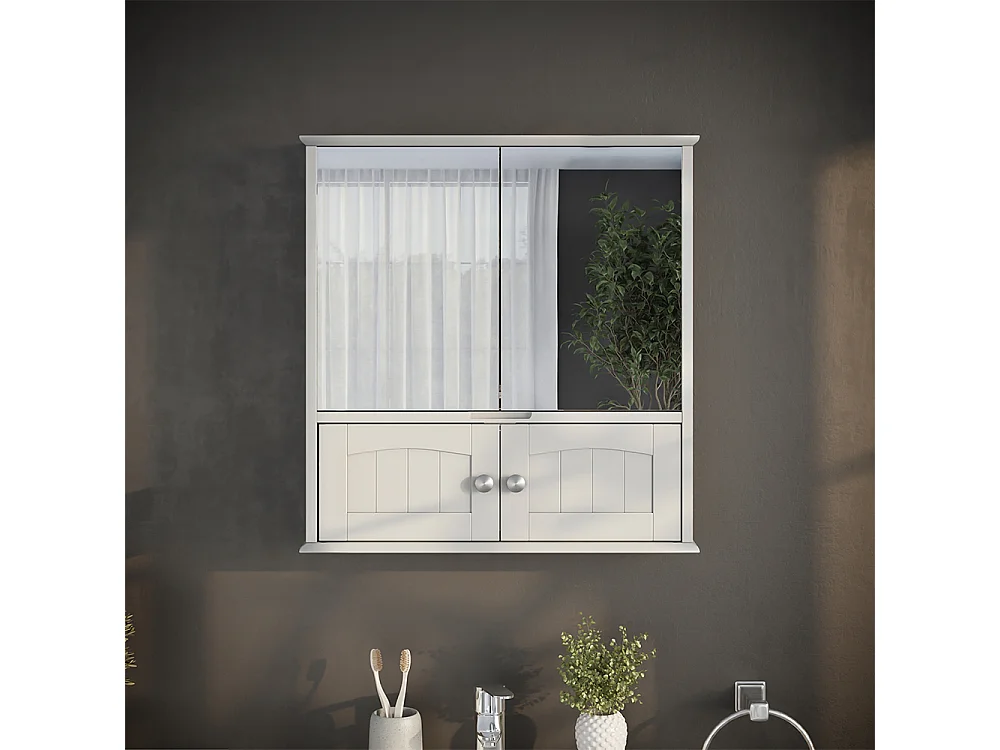 Armoire de toilette blanc 56x13x58 bianco