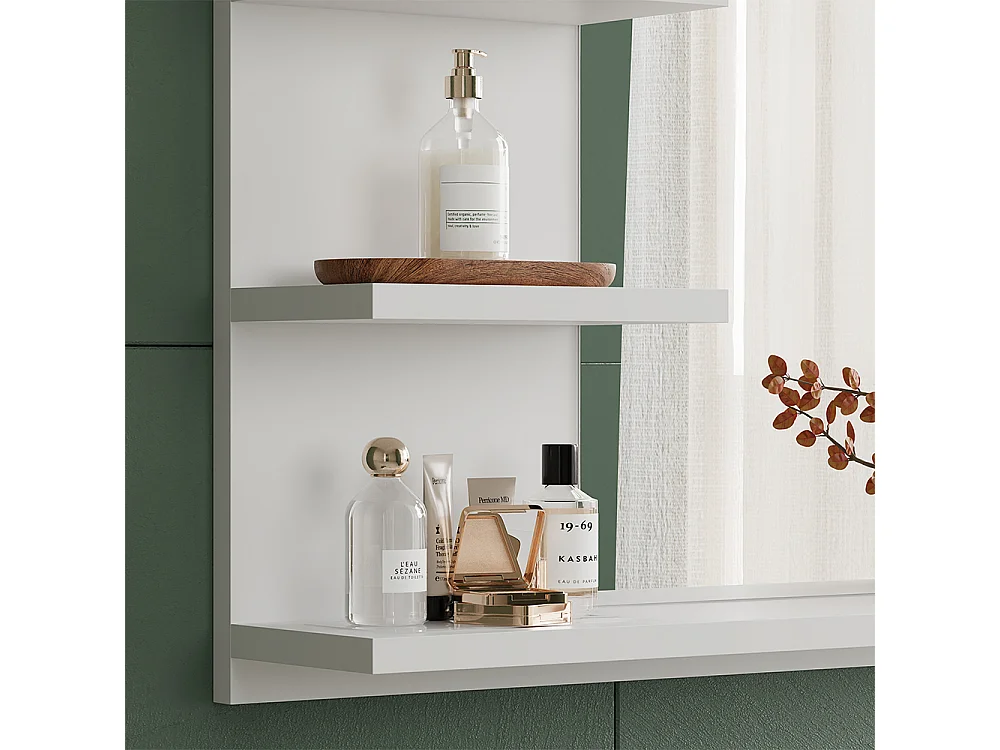 Armoire de toilette blanc 78x13.6x50 wilbur