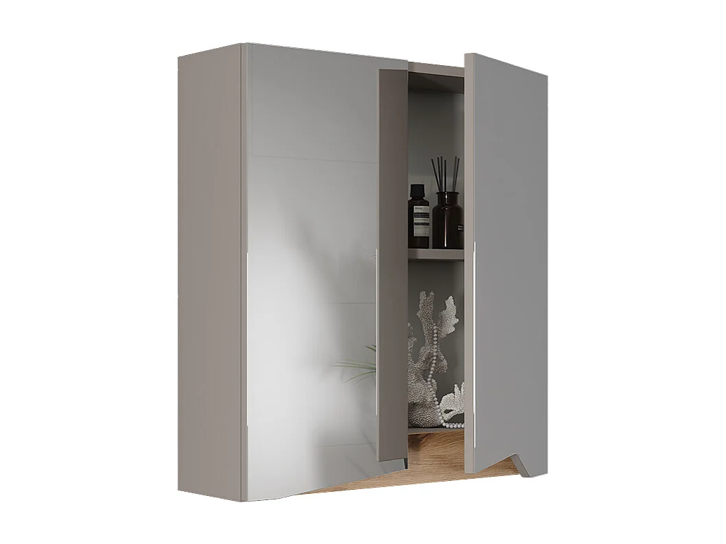 Armoire de toilette grège 60x20x67 marelle