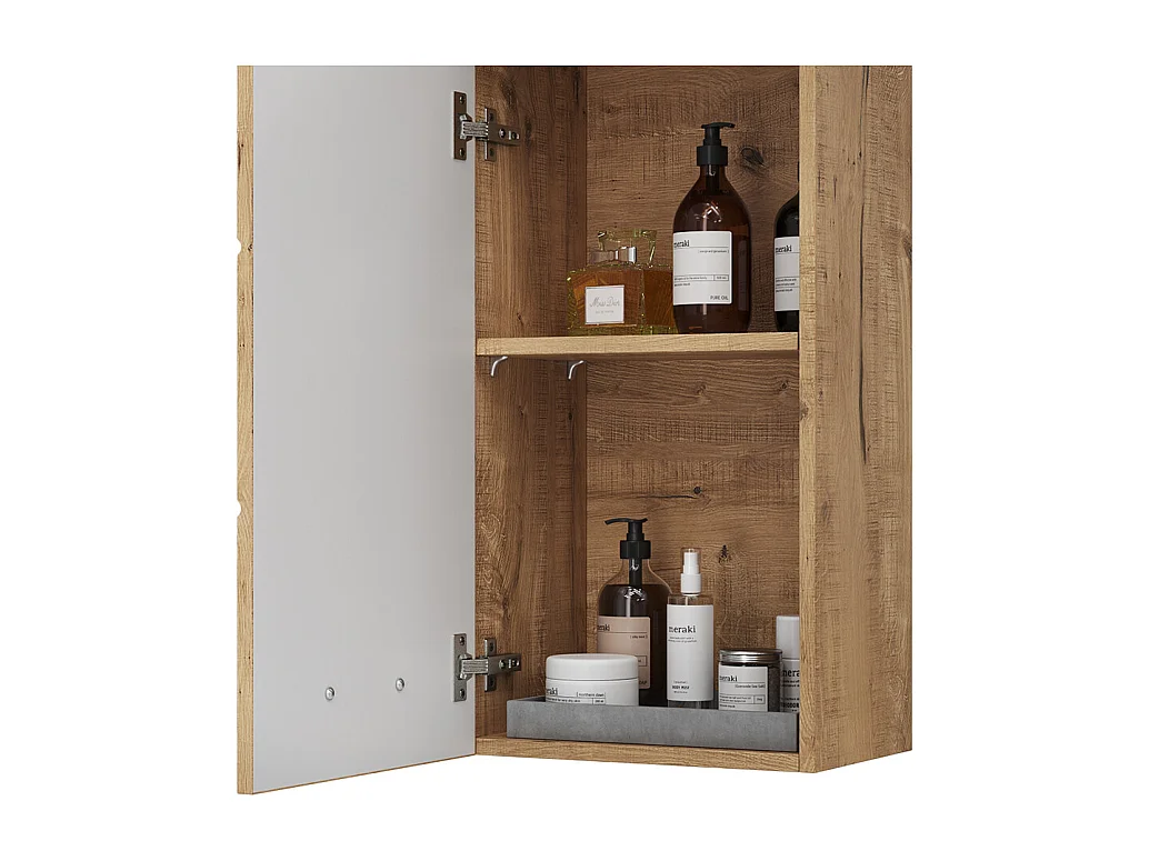 Armario de baño roble wotan 37x24.6x77 luna