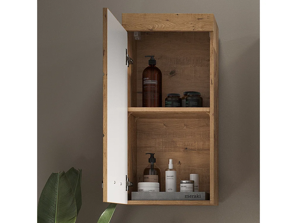 Armoire murale chêne wotan 37x24.6x77 luna