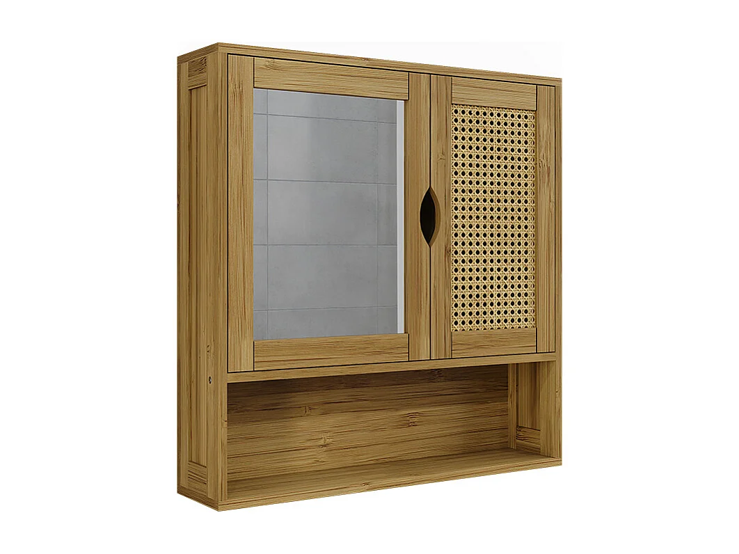 Armoire de toilette bambou 56x13x58 liora