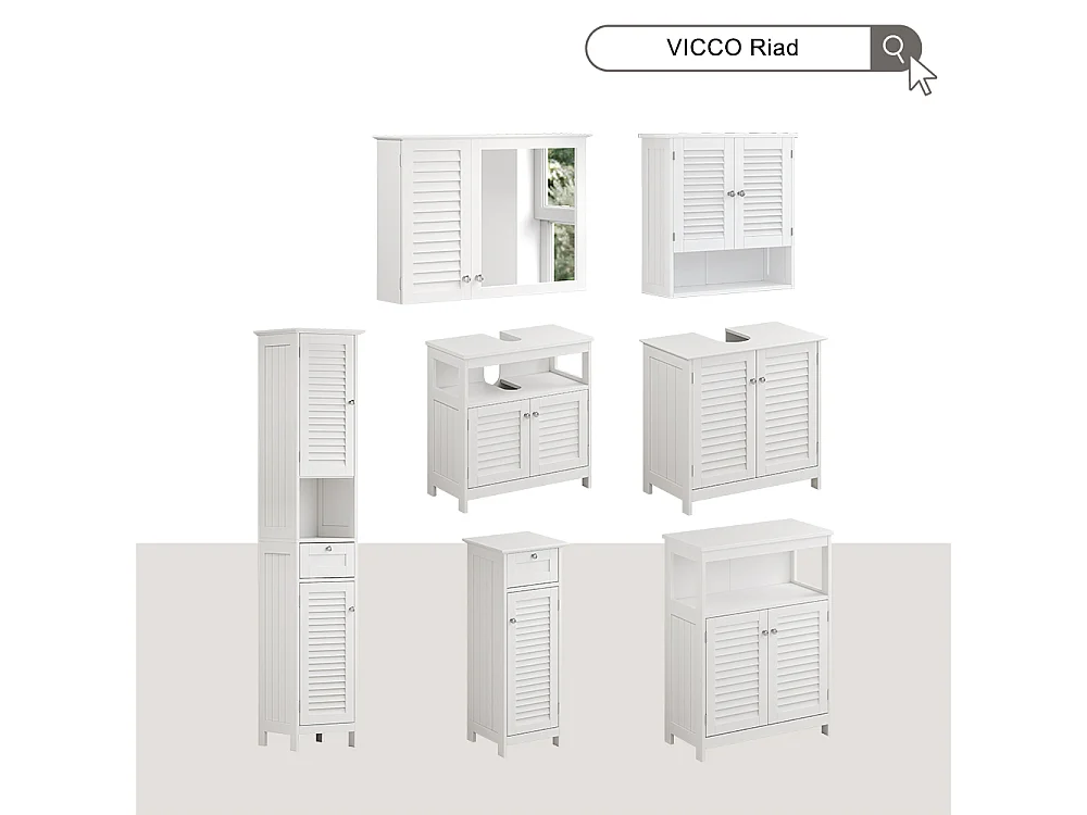 Armario de pared blanco 60x20x66 riad