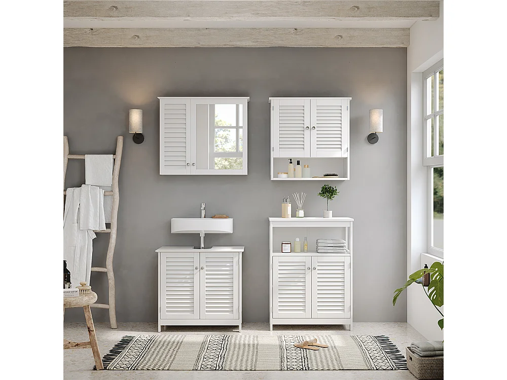 Armoire suspendue blanc 60x20x66 riad