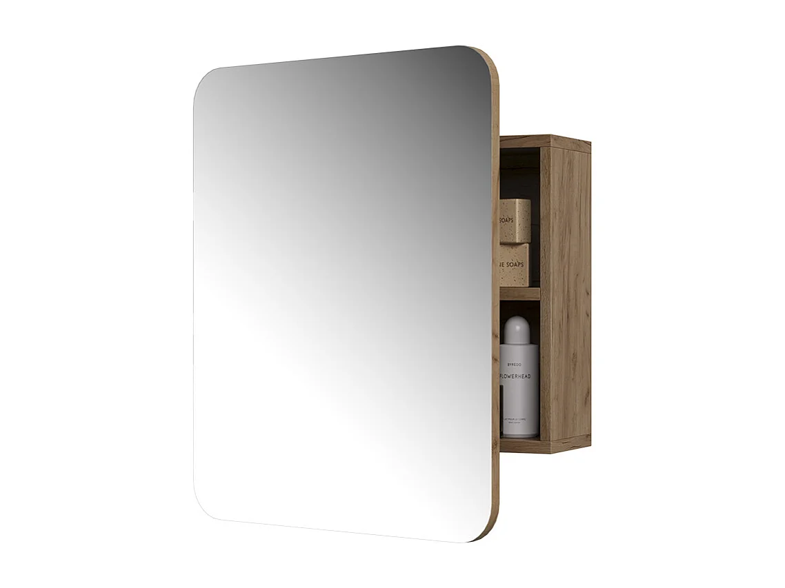 Armoire de toilette chêne de force doré 60x17.4x50 zino