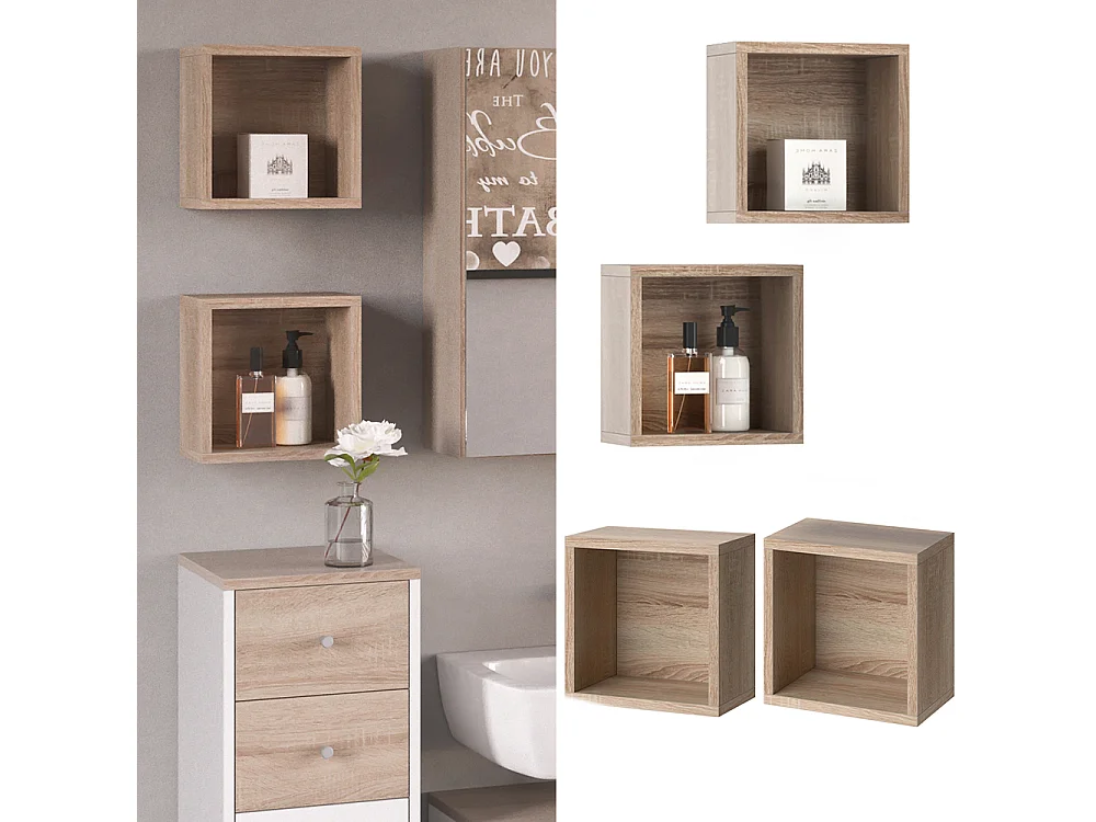 Estantes  de baño sonoma 25x15x25 senyo