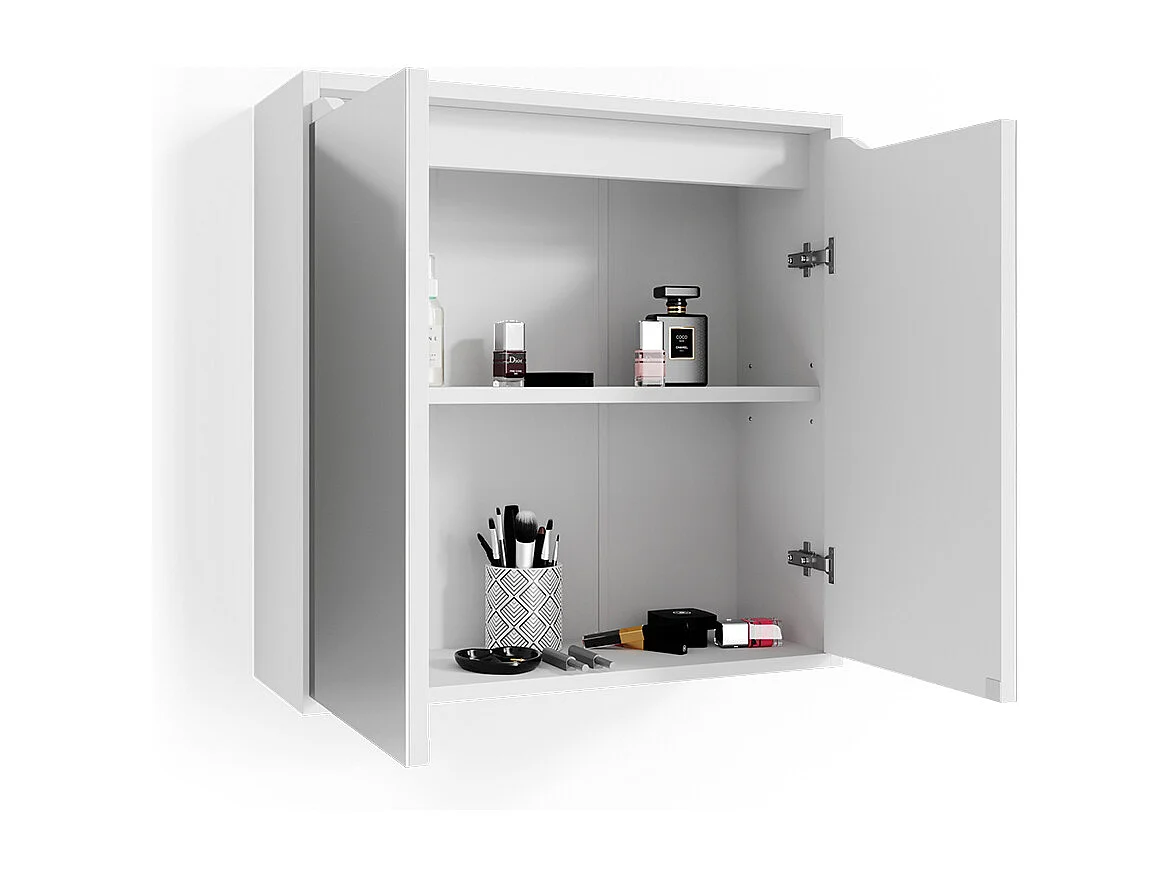 Armario con espejo para baño blanco 60x20x60 ruben