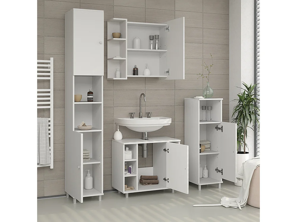 Armoire de toilette blanc 62x20.8x64 fynn