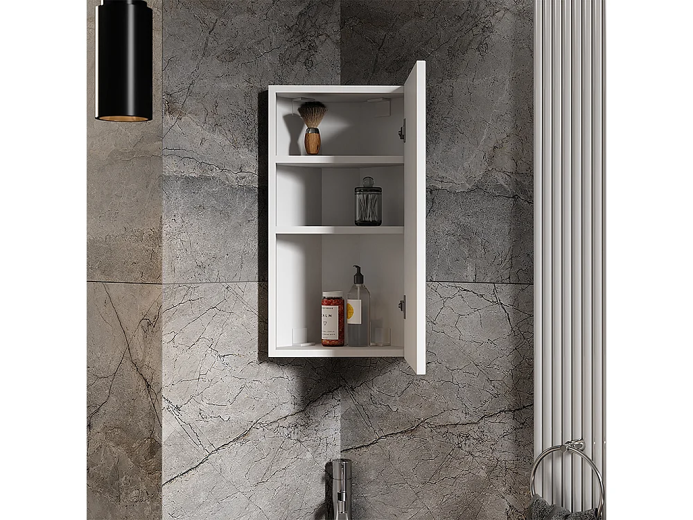 Armario con espejo de baño blanco 32.8x21x60.2 anka