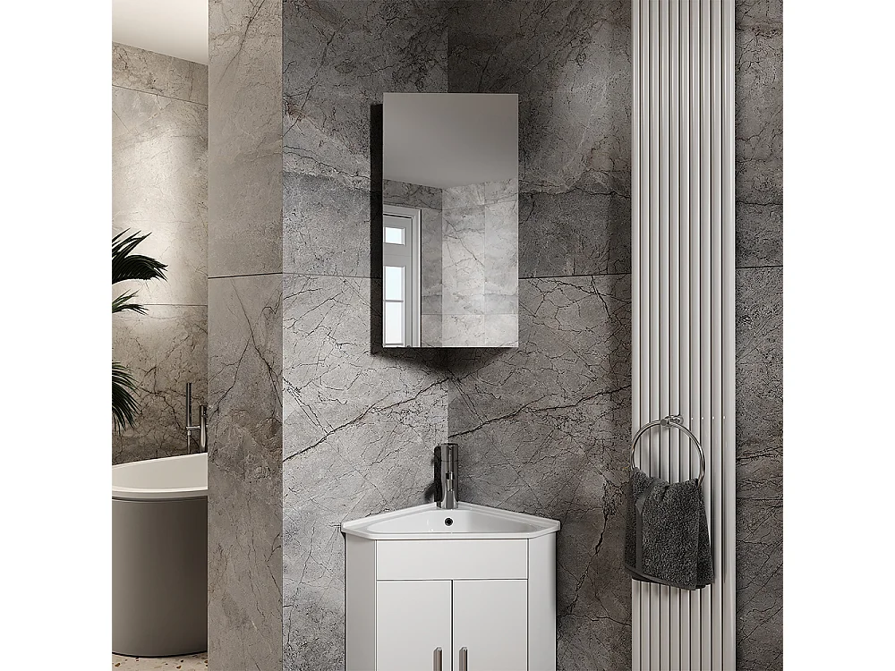 Armoire de toilette blanc 32.8x21x60.2 anka