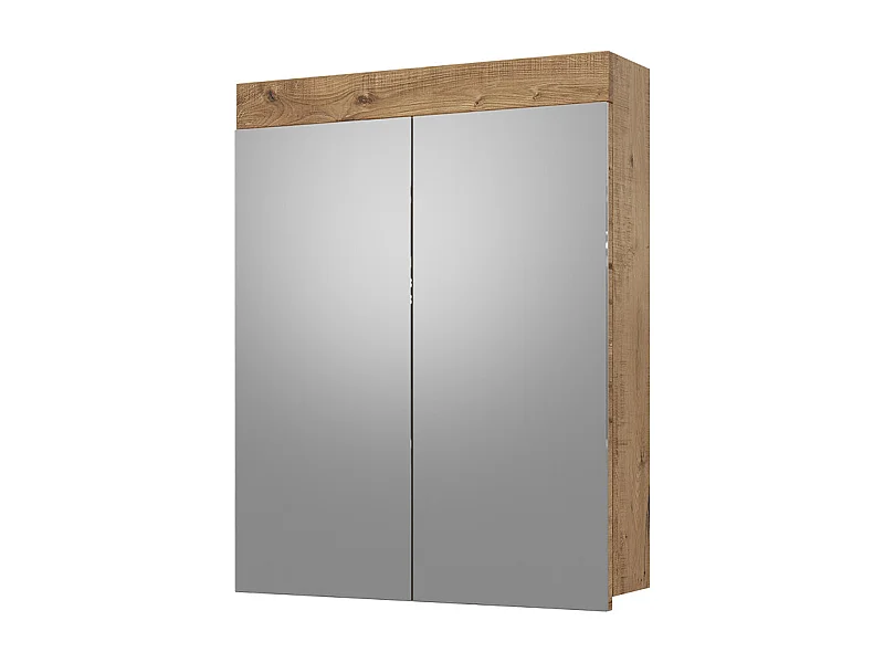 Armoire de toilette chêne wotan 60x17x77 luna