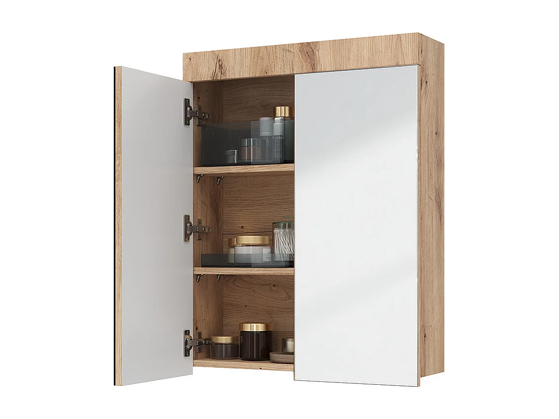 Badspiegelschrank eiche wotan 60x17x77 luna