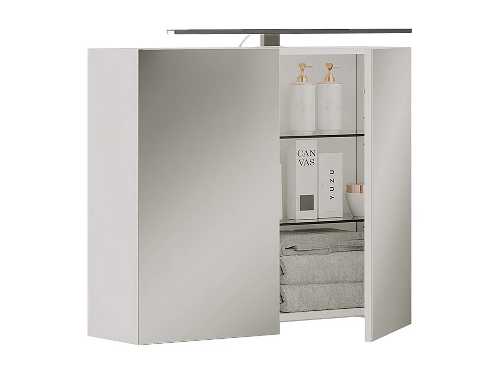 Armoire de toilette blanc 70x20x60 lavio