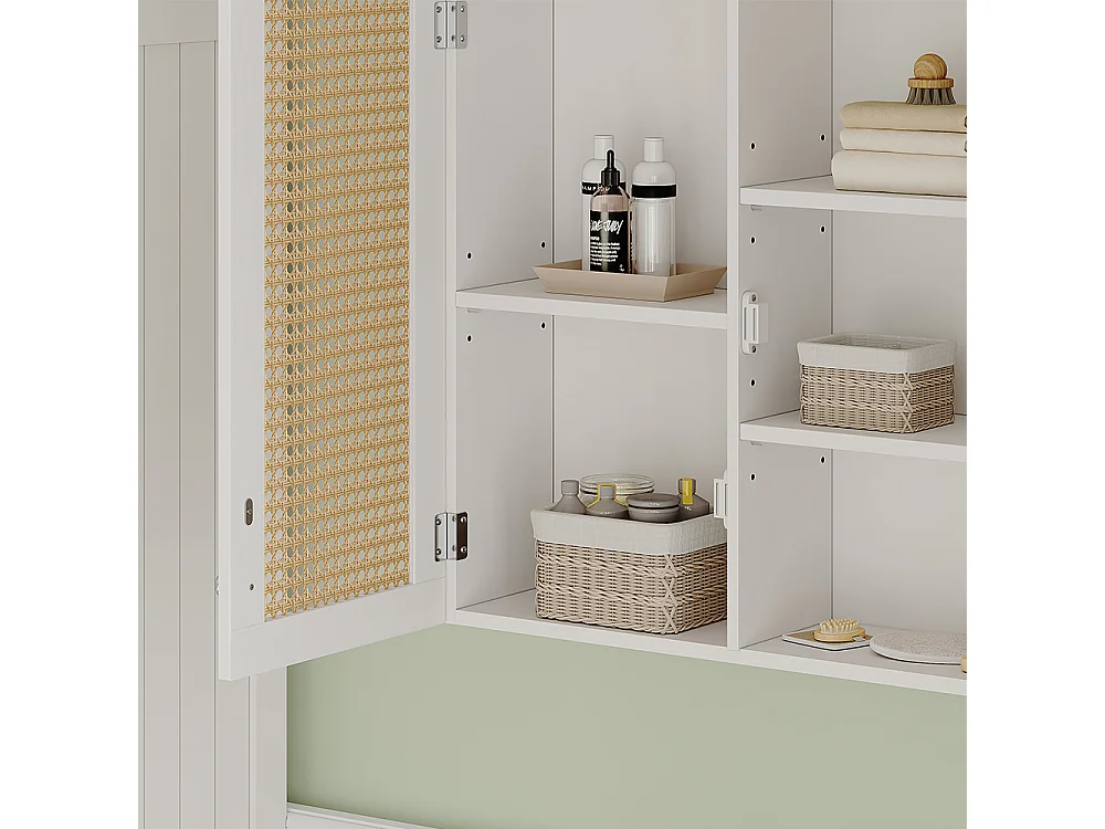 Armario con espejo para baño blanco 68x16.5x49 rosario