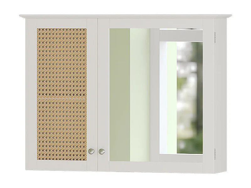 Armario con espejo para baño blanco 68x16.5x49 rosario