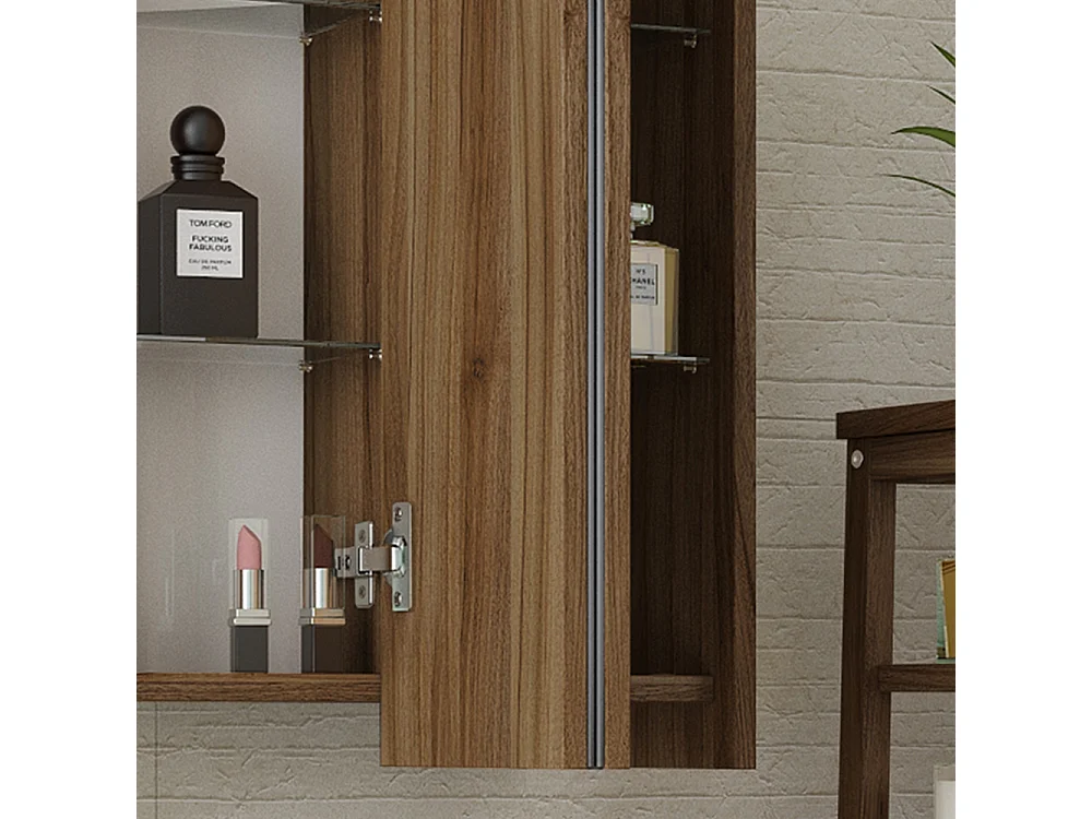 Armoire de toilette anthracite haute brillance 67.4x17x68 majest