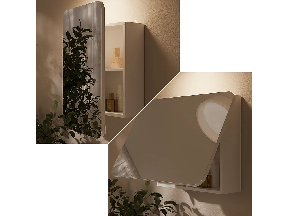 Armoire de toilette blanc 70x17.4x50 zino