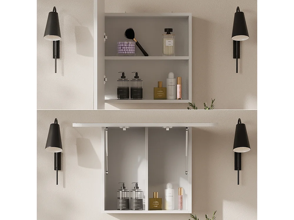 Armoire de toilette blanc 70x17.4x50 zino