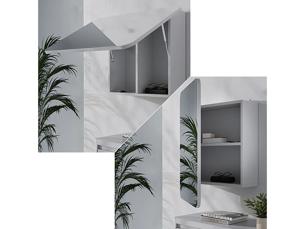 Armoire de toilette blanc 70x17.4x50 zino