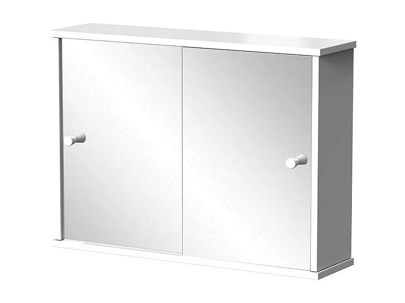 Mobile a specchio per il bagno bianco 55x14x40 mireo