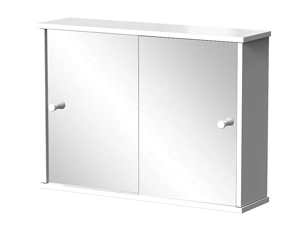 Armario con espejo de baño blanco 55x14x40 mireo